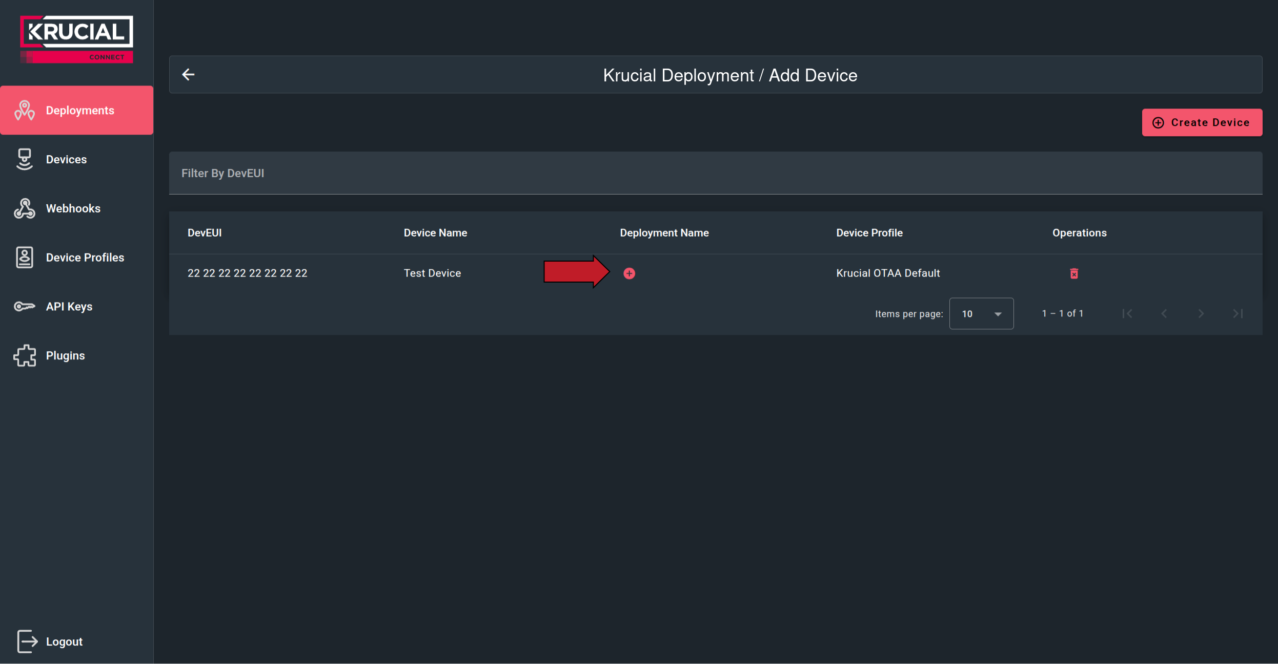 Add device to deployment device-details