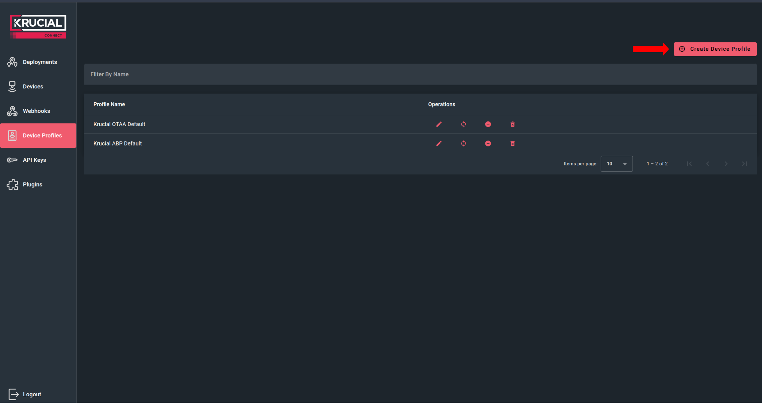 Create device profile add-device-profile